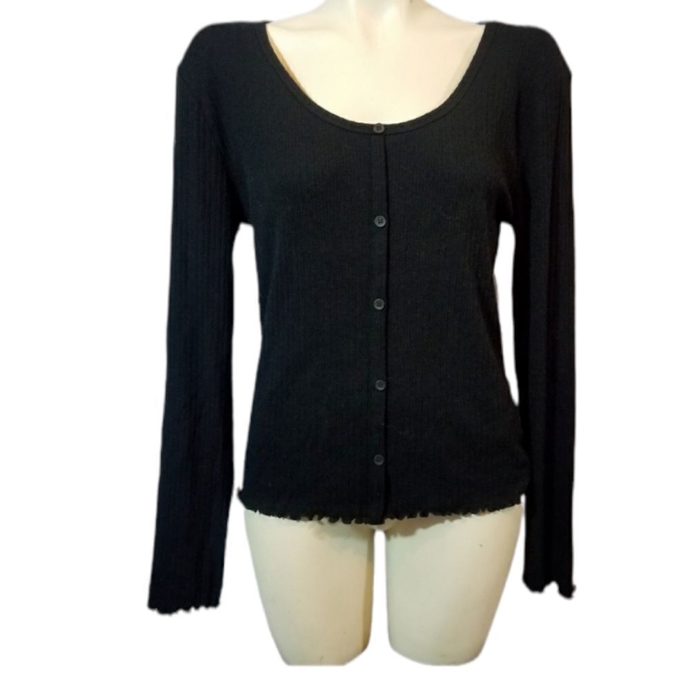 5/$25 Summer Sale!!! Abound Black Button Down Long Sleeve Tee